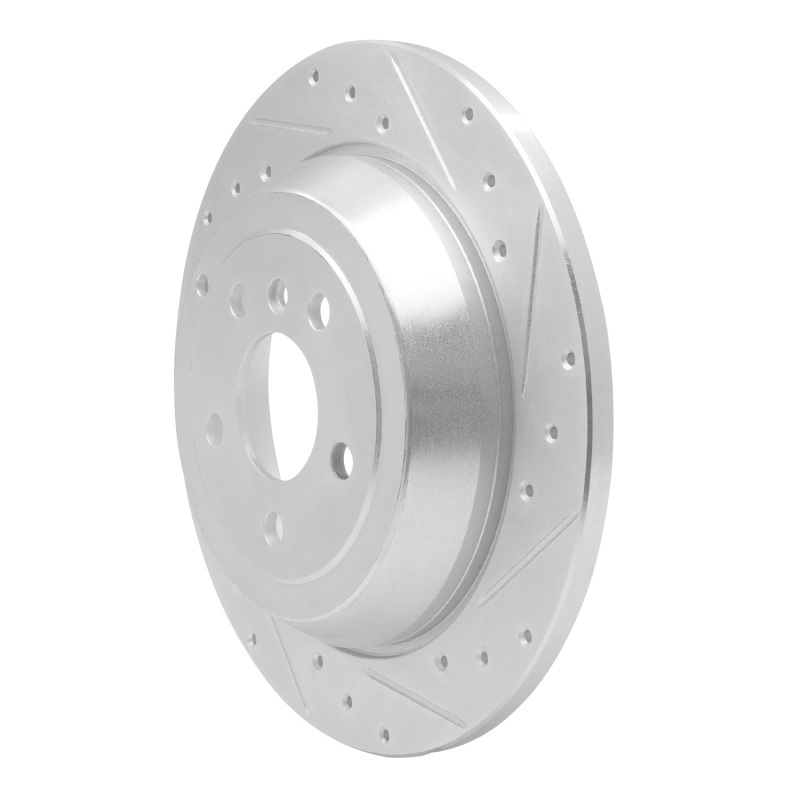 Mercedes-Benz ML350 Brake Rotor (1) - Rear Right - R1 Concepts - Drilled & Slotted - Silver - `06-`12